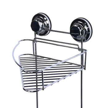 Полка угловая 2-ярусная на вакуумных присосках Accoona А11473-2 хром *1/20