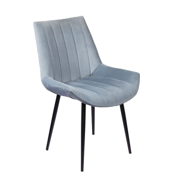 Стул FORPOST Неаполь, 55x88x42 см, велюр конфетти блю стоун, голубой Стул FORPOST Неаполь, 55x88x42 см, велюр конфетти блю стоун, голубой