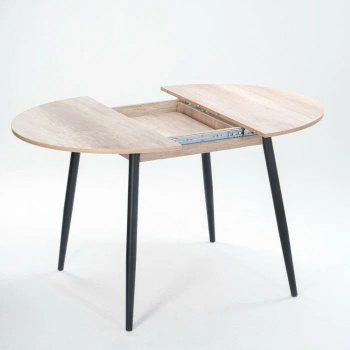 Стол раздв.КРУГЛЫЙ ОРИОН d950(+300)мм h750мм ЛДСП Дуб каньон+опора металл ЧЕРНЫЙ *1 Стол раздв.КРУГЛЫЙ ОРИОН d950(+300)мм h750мм ЛДСП Дуб каньон+опора металл ЧЕРНЫЙ *1