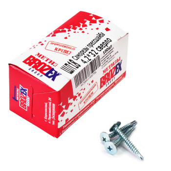 Саморезы прессшайба BROZEX коробка 4,2*32 сверло (100шт) *10 Саморезы прессшайба BROZEX коробка 4,2*32 сверло (100шт) *10