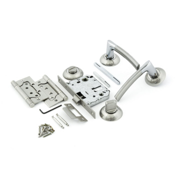 Комплект для двери НИКЕЛЬ матовый FZ SET 01-С 170 2Н BK SN Фабрика Замков *10