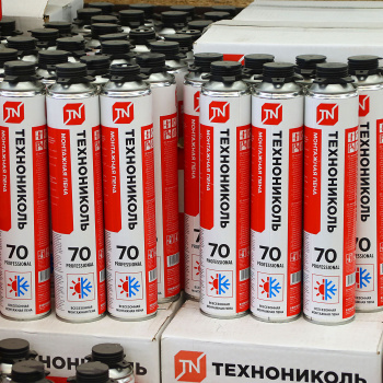 Пена монтажная профессиональная 885 г ТехноНиколь 70 PROFESSIONAL, всесезонная Пена монтажная профессиональная 885 г ТехноНиколь 70 PROFESSIONAL, всесезонная