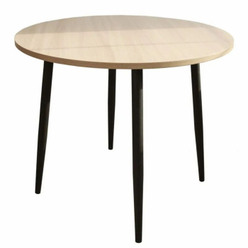 Стол СИЭТЛ столешница круглая D 900мм ЛДСП Шимо светлый+4 опоры D 40мм металл.Черный *1 Стол СИЭТЛ столешница круглая D 900мм ЛДСП Шимо светлый+4 опоры D 40мм металл.Черный *1