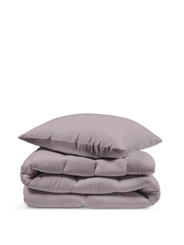 Комплект евро поплин Niteva 19830 мокко пододеяльник + наволочка 70*70см - 2шт *1/8