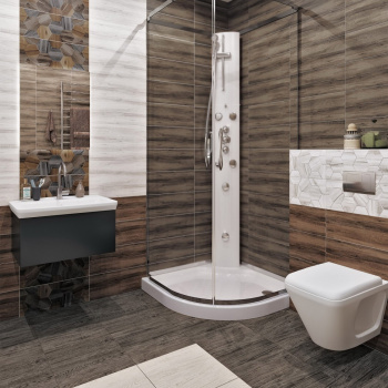 Плитка 50х20 см настенная 1.3 м² Керамин Миф, серо-коричневый