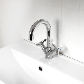 Смеситель для умывальника IDDIS Copter COPSB00i01, высокий излив, двухвентильный