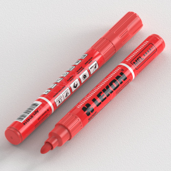 Маркер строительный меловой по стеклу красный арт.014514 LEKON MEL*8/96/768