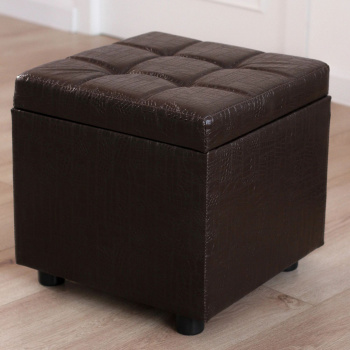 Пуф FORPOST, 42х41х40 см, куб, искусственная кожа, коричневый Пуф FORPOST, 42х41х40 см, куб, искусственная кожа, коричневый