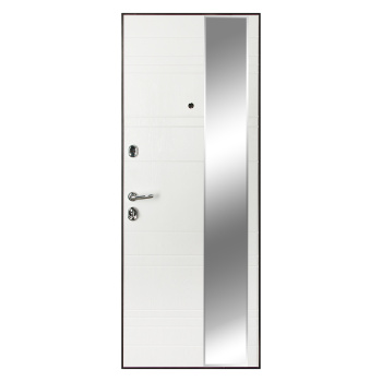 Дверь входная 2050х860х100 мм Дверной континент Новелло, левая, графит/белый