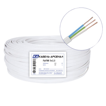 Провод ПуГВВ-П/ПГВВП 3*2,5 ГОСТ (100м) *100