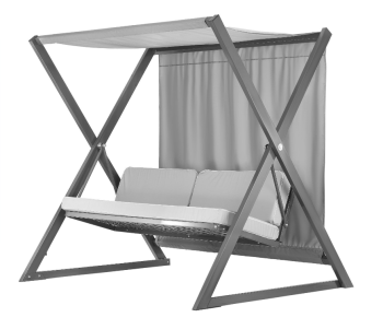 Качели садовые "Сакура", 2100*1640*1950, труба 80*40мм, (350кг) (Беларусь) *1/7