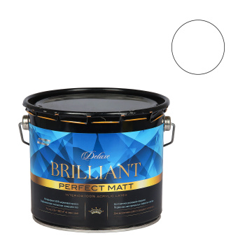 Краска акриловая для стен и потолков 2,7 л PARADE DELUXE Brilliant моющаяся глубокоматовая База А *1