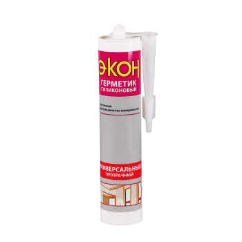 Герметик универсальный 280 мл ЭКОН, силиконовый, прозрачный