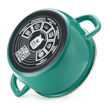 Кастрюля эмалированная "Solo" 3,3л d180мм Металл.кр. 358257 ("МЕТРОТ" Сербия) *1/6