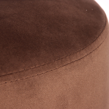 Пуф FORPOST, 40х42х40 см, круглый, микровелюр конфетти шоколад, коричневый Пуф FORPOST, 40х42х40 см, круглый, микровелюр конфетти шоколад, коричневый