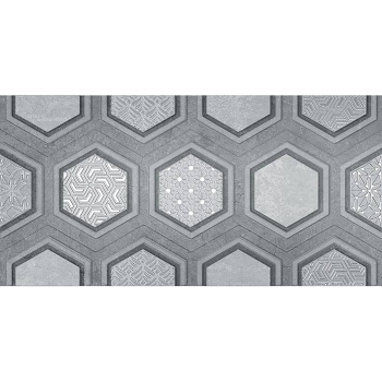 Декор Рона серый 250*500 ВКЗ *1/8