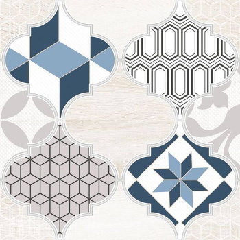 Декор Мореска 1 синий 200*400 1641-8629-1001 Ласселсбергер *1/8