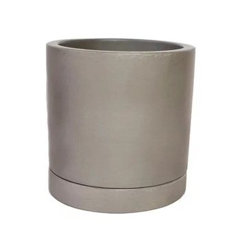 Кашпо гипсовое "Лаунж" 0,75л d верха 120мм h105мм с поддоном Серый ("VipSet") *4