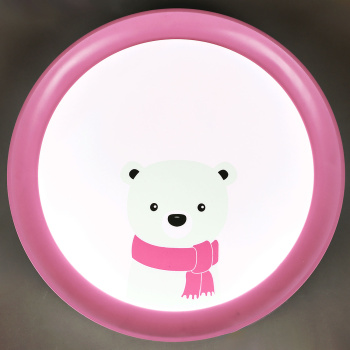 Светильник светодиодный акриловый 400мм 48W 6016P/24W*2 pink 3 реж., пульт *1/10