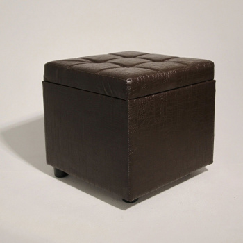 Пуф FORPOST, 42х41х40 см, куб, искусственная кожа, коричневый Пуф FORPOST, 42х41х40 см, куб, искусственная кожа, коричневый