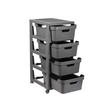 Комод пластм. "Luxe" Серый 4 ящика 300x385x690мм арт.433246711 ("Бытпласт") *1