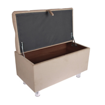 Банкетка FORPOST, 40х48х75 см, каретная стяжка, велюр конфетти крем, бежевый Банкетка FORPOST, 40х48х75 см, каретная стяжка, велюр конфетти крем, бежевый