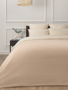 Плед 200*220см фланель жаккард  r-ромбики бежевый TF FNJL BE13 005/2022 Absolute *1