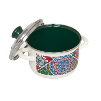 Кастрюля эмалированная "Султана" 2,0л d16см Стекл.кр. 3154 ("МЕТРОТ" Сербия) *1/6