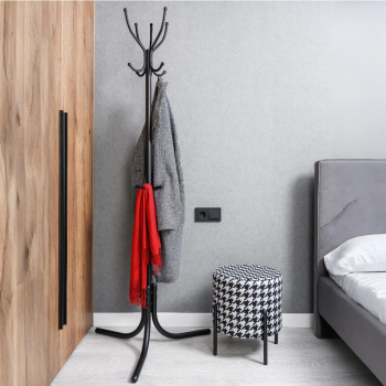 Вешалка напольная "Стойка" "Комфорт" 5крючков, выс.1,80м Черный мат. ВК5/Ч "Ника" *1