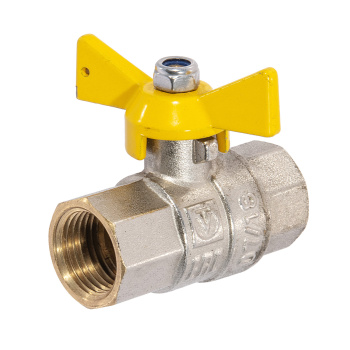 Кран шаровый 1/2" (Ø15) ГАЗОВЫЙ М/М бабочка VALTEC VALGAS 277 *1/16