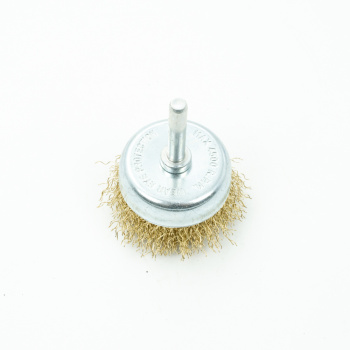 Щетка-крацовка "чаша" латунирован.круч.провол. 50мм 0,3мм для дрели арт.36700050 Bohrer *1/120