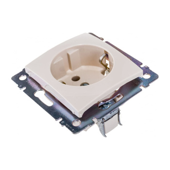 Механизм розетки "Valena" 1-м.  с з/к., сл.кость Leg SchE 774320  *1/10