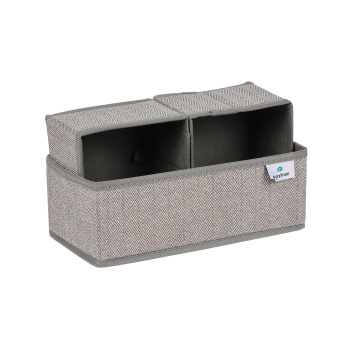 Короб для хранения нетканый материал "Серый" 1шт:280х140х100мм + 2шт:140x140x100мм Д70702.012*1/40