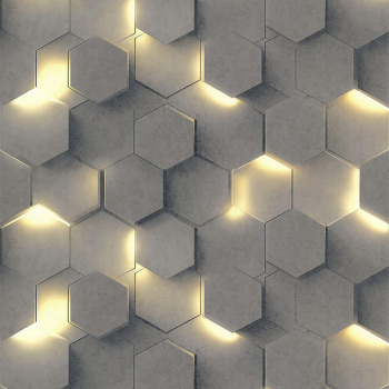 Обои флиз "AS Палитра" Аспект Гексагон (сер.) 70669-42  1,06*10м *1/6