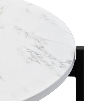 Столик журнальный сервировочный САБИЯ МРАМОР белый*1