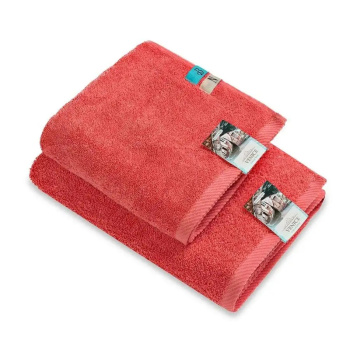 Полотенце махровое 70*130см Буржуа Нуво коралл 500гр/м2 Василиса *1