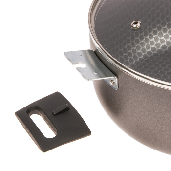 Кастрюля алюм.а/приг. Jarko "Terra" д/ИНДУКЦ.плит 1,2л d16см. Дл.ручка, Стек.кр. JTr-416-11 *1/4