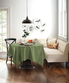 Скатерть рогожка 165*200см оливка 71 ДТ172 Волшебная ночь Нордтекс *1