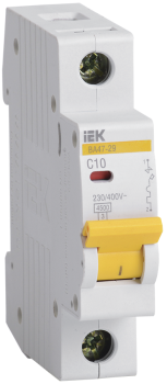 Авт.выкл. IEK ВА47-29 10А/1П 4,5kA х-ка С MVA20-1-010-C *12/144