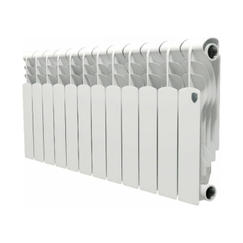 Радиатор биметаллический 12 секций Royal Thermo Revolution, 350 мм, белый Радиатор биметаллический 12 секций Royal Thermo Revolution, 350 мм, белый