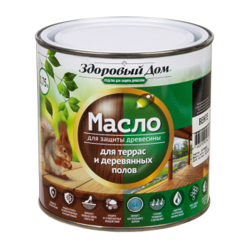 Масло для террас и деревянных полов Здоровый Дом Венге 0,75 л *1/6/528