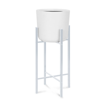 Подставка для цвет.кашпо напольная металл. d280мм, h510мм, квадр.труба мат. Белый ПЦСТ2/МБ "Ника" *1 Подставка для цвет.кашпо напольная металл. d280мм, h510мм, квадр.труба мат. Белый ПЦСТ2/МБ "Ника" *1