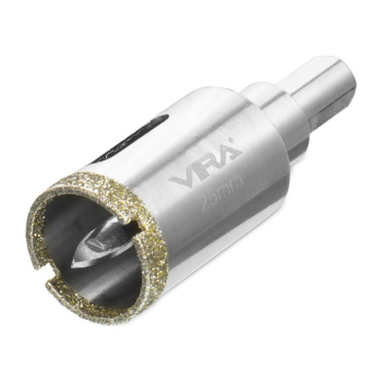 Коронка алмазная по керамике VIRA 25 мм, трехгранный хвостовик