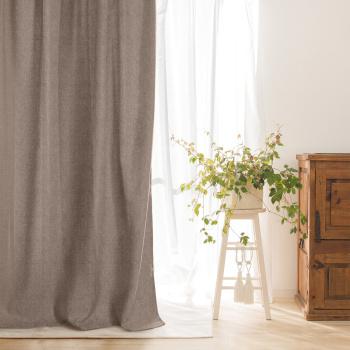 Комплект штор Волшебная ночь, 165х270 см, рогожка, какао