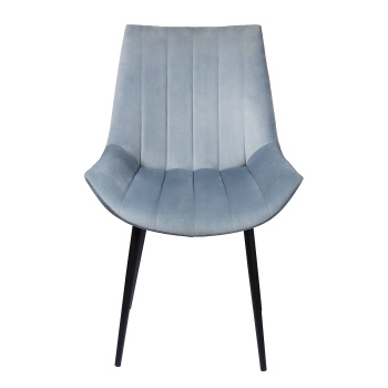 Стул FORPOST Неаполь, 55x88x42 см, велюр конфетти блю стоун, голубой Стул FORPOST Неаполь, 55x88x42 см, велюр конфетти блю стоун, голубой