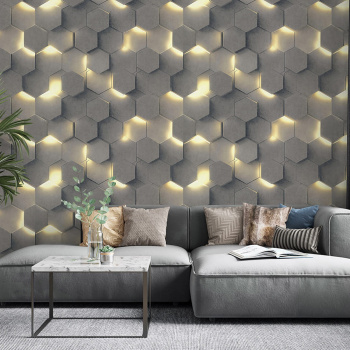 Обои флиз "AS Палитра" Аспект Гексагон (сер.) 70669-42  1,06*10м *1/6