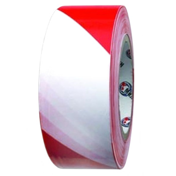 Лента сигнальная оградительная 50 мм х 200 м 888, красно-белая