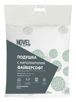 Подушка файберсофт 70*70см Simpl серая чехол п/э NOVEL *1/5 Подушка файберсофт 70*70см Simpl серая чехол п/э NOVEL *1/5