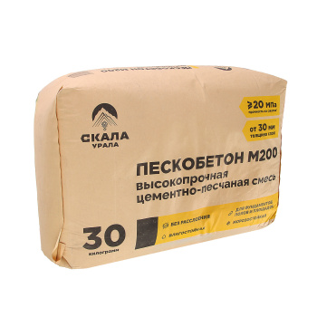 Пескобетон М200 30 кг Скала Урала