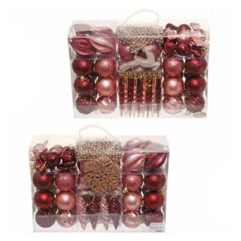 Набор украшений "Волшебный вальс" 6 см (83 предмета), шампань/рубин/роз.золото